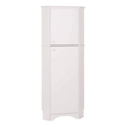 Prepac Elite Home Storage Collection White Elite Tall Two Door Corner Storage Cabinet - Multiple Options Available