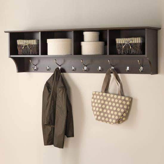 Prepac Entryway Espresso 60 inch Wide Hanging Entryway Shelf - Multiple Options Available