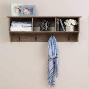 Prepac Entryway Grey 48 Inch Wide Hanging Entryway Shelf - Multiple Options Available