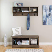 Prepac Entryway Grey 48 Inch Wide Hanging Entryway Shelf - Multiple Options Available