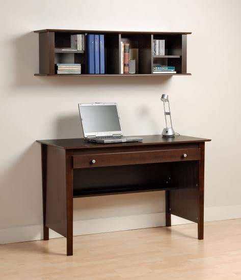Prepac Home Office Espresso Wall Mounted Desk Hutch - Multiple Options Available
