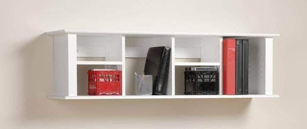 Prepac Home Office White Wall Mounted Desk Hutch - Multiple Options Available
