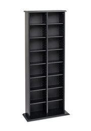 Prepac Multimedia Storage Black Black Double Multimedia Storage Tower - Multiple Options Available