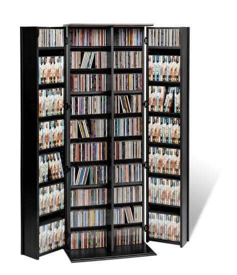 Prepac Multimedia Storage Black Grande Locking Media Storage Cabinet with Shaker Doors - Multiple Options Available