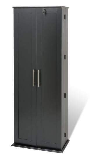 Prepac Multimedia Storage Black Grande Locking Media Storage Cabinet with Shaker Doors - Multiple Options Available
