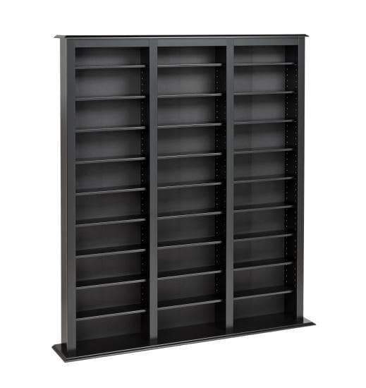Prepac Multimedia Storage Black Triple Width Barrister Tower - Multiple Options Available