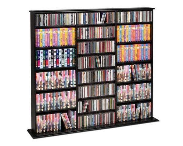 Prepac Multimedia Storage Black Triple Width Wall Storage - Multiple Options Available