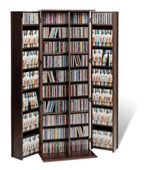 Prepac Multimedia Storage Espresso Grande Locking Media Storage Cabinet with Shaker Doors - Multiple Options Available