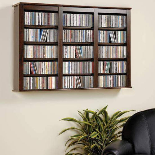 Prepac Multimedia Storage Espresso Triple Wall Mounted Storage - Multiple Options Available