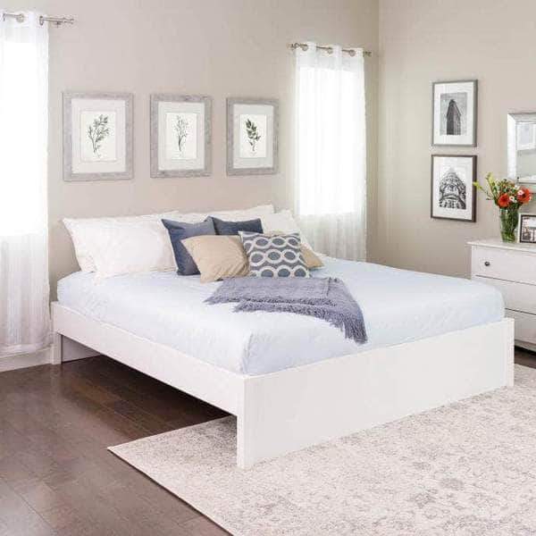 Prepac Platform Beds King / White Select 4-Post Platform Bed - Multiple Options Available