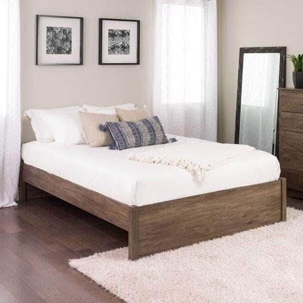 Prepac Platform Beds Queen / Drifted Grey Select 4-Post Platform Bed - Multiple Options Available