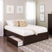 Prepac Queen / Espresso Select 4-Post Platform Bed with 2 Drawers - Multiple Options Available