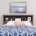 Prepac Riverdale Bedroom Drifted Grey Riverdale Double / Queen Bookcase Headboard - Multiple Options Available