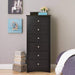 Prepac Sonoma Bedroom Black Sonoma Tall 6 Drawer Chest - Multiple Options Available