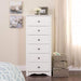 Prepac Sonoma Bedroom White Sonoma Tall 6 Drawer Chest - Multiple Options Available
