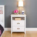 Prepac Yaletown Bedroom Collection White Yaletown 2-Drawer Tall Nightstand - Multiple Options Available