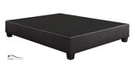 Primo International Bed Full Grey Upholstered EZ Base Foundation Platform Bed