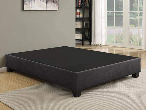 Primo International Bed Twin Grey Upholstered EZ Base Foundation Platform Bed
