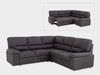 Primo International Bellini Charcoal Pull-out Sectional Sofa