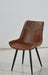Primo International Dining Chair Cognac Contemporary Upholstered Dining Chair Set - Available in 2 Colours