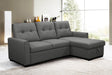 Primo International Sectional Sofa Fiorenzo Sleeper Sectional Sofa with Storage Chaise - Available in 2 Colours