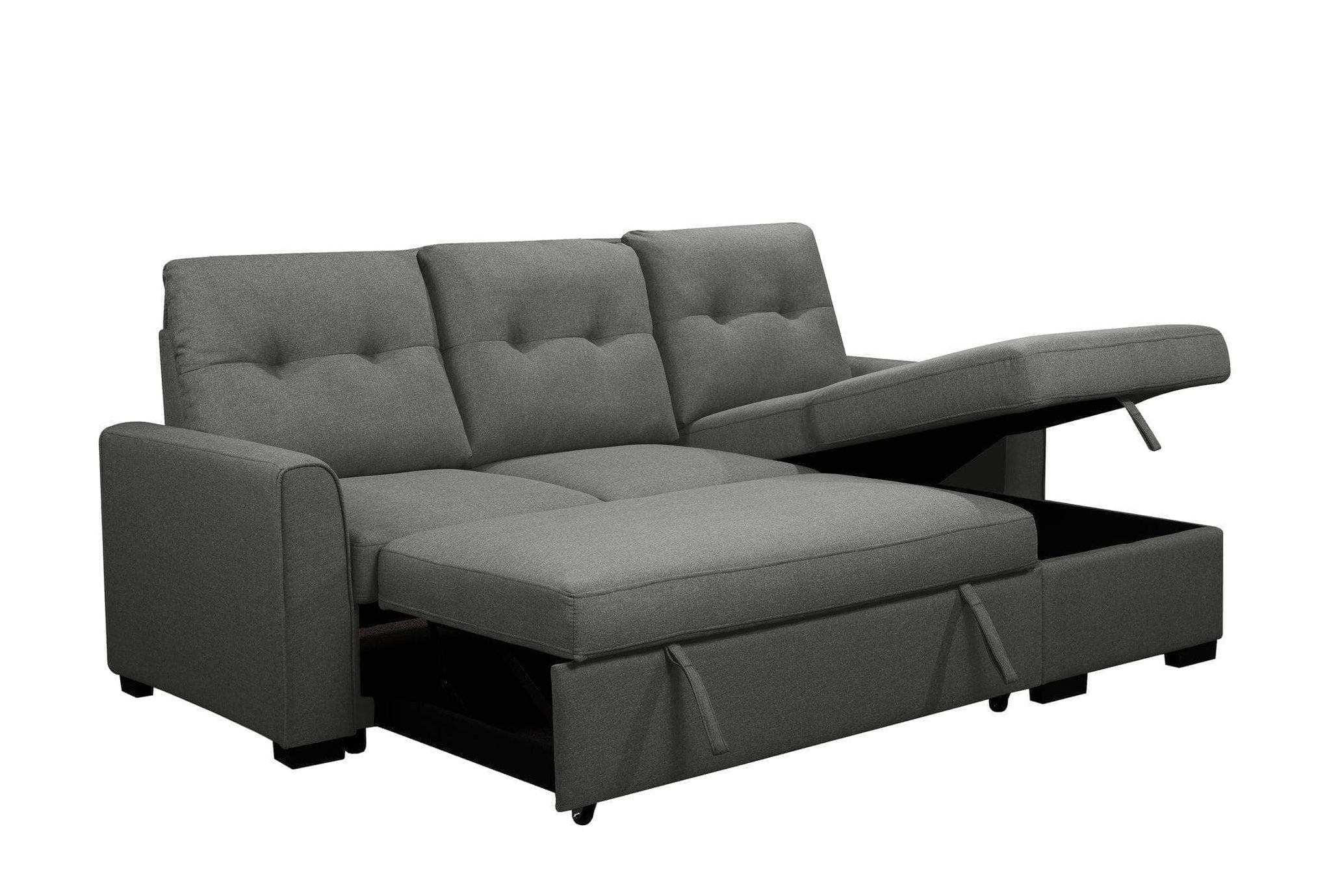 Primo International Fiorenzo Sleeper Sectional Sofa with Storage Chaise