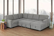 Primo International Sectional Sofa Morandi Sleeper Sectional Sofa Bed with Storage Chaise in Dark Grey