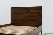 Rustic Classics Bedroom Set Blackcomb 4 Piece Reclaimed Wood and Metal Platform Bedroom Furniture Set in Coffee Bean - Available in 2 Sizes