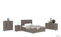 Rustic Classics Bedroom Set Queen Whistler 4 Piece Reclaimed Wood Storage Platform Bedroom Furniture Set in Grey – Available in 2 Sizes
