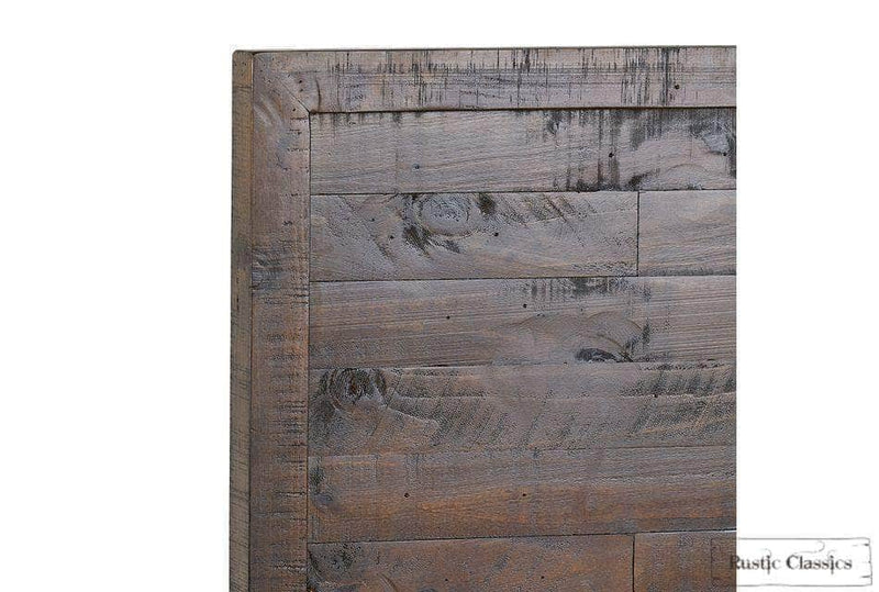 Rustic Classics Bedroom Set Whistler 4 Piece Reclaimed Wood Platform Bedroom Furniture Set in Brown – Available in 2 Sizes