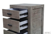 Rustic Classics Bedroom Set Whistler 4 Piece Reclaimed Wood Platform Bedroom Furniture Set in Grey - Available in 2 Sizes