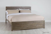 Rustic Classics Bedroom Set Whistler 4 Piece Reclaimed Wood Platform Bedroom Furniture Set in Grey - Available in 2 Sizes