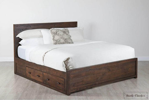 Rustic Classics Whistler 5 Piece Reclaimed Wood Storage Platform Bedroom Furniture Set in Brown, image 3