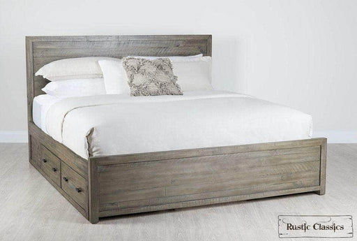 Rustic Classics Whistler 5 Piece Reclaimed Wood Storage Platform Bedroom Furniture Set in Grey, image 3