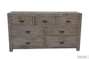 Rustic Classics Dresser Whistler Reclaimed Wood 7 Drawer Dresser in Grey