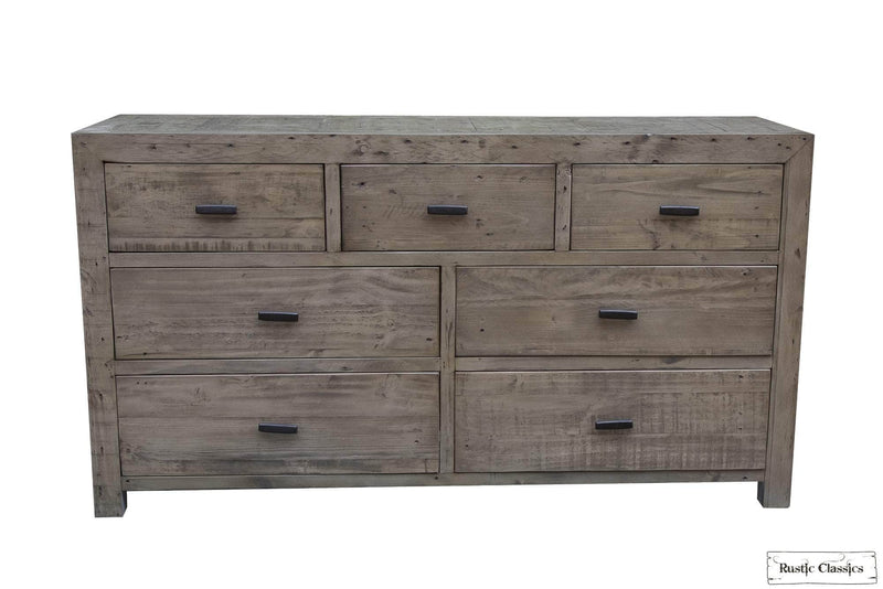 Rustic Classics Dresser Whistler Reclaimed Wood 7 Drawer Dresser in Grey