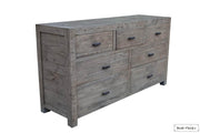 Rustic Classics Dresser Whistler Reclaimed Wood 7 Drawer Dresser in Grey