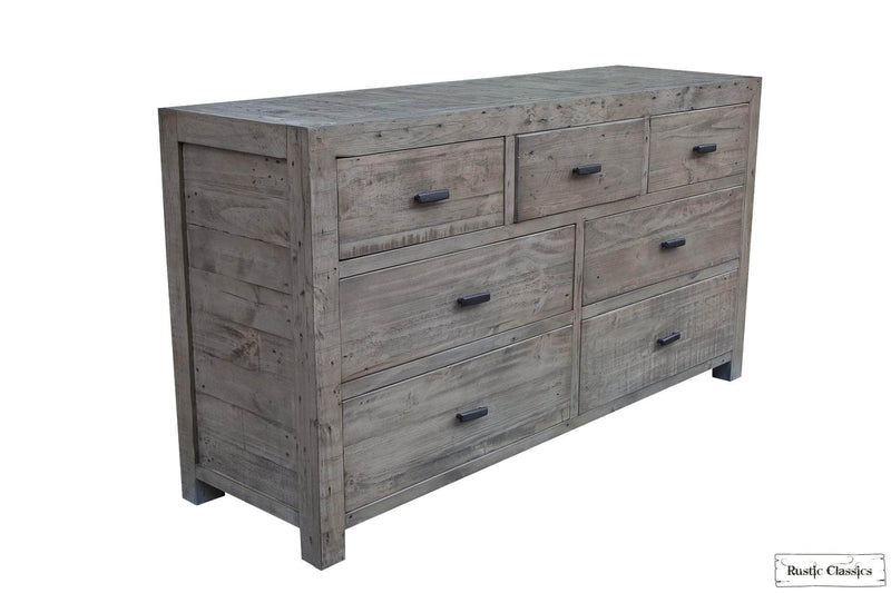 Rustic Classics Dresser Whistler Reclaimed Wood 7 Drawer Dresser in Grey