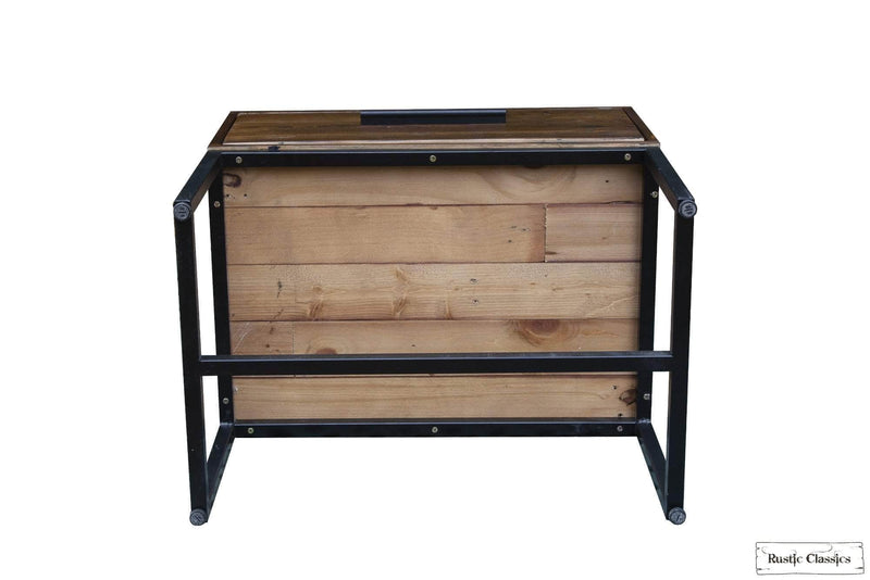 Rustic Classics Nightstand Blackcomb Reclaimed Wood and Metal 1 Drawer Nightstand in Coffee Bean
