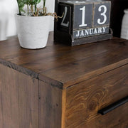 Rustic Classics Nightstand Blackcomb Reclaimed Wood and Metal 1 Drawer Nightstand in Coffee Bean
