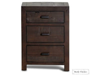 Rustic Classics Nightstand Whistler Reclaimed Wood 3 Drawer Nightstand in Brown