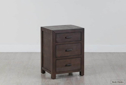 Rustic Classics Nightstand Whistler Reclaimed Wood 3 Drawer Nightstand in Brown