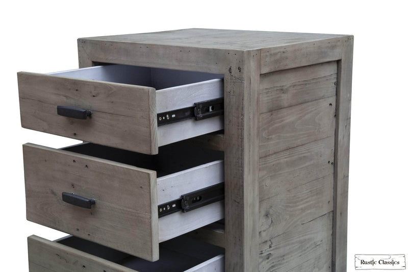 Rustic Classics Nightstand Whistler Reclaimed Wood 3 Drawer Nightstand in Grey