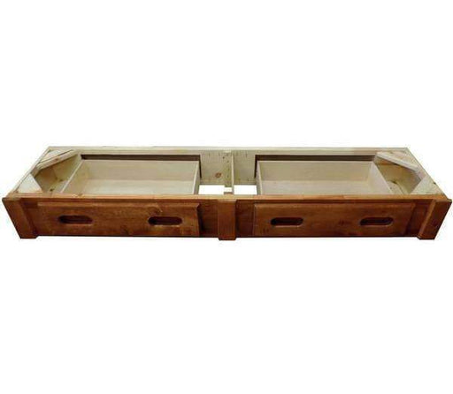 Rustic Classics Underbed Storage Drawers Pine Underbed Storage with 2 Drawers in Amber Wash