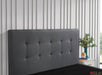 True Contemporary Bed Drew Dark Grey Tufted Linen Platform Bed - Available in 3 Sizes