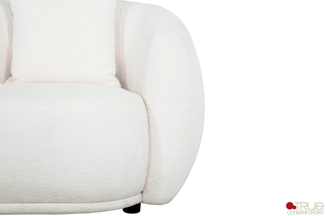True Contemporary Chair Archibald Chair in Wolly Ivory