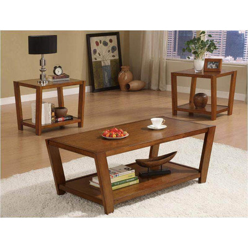 True Contemporary Coffee Tables & Sets Rectangular Wood Coffee Table and End Table Set