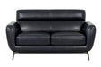 True Contemporary Loveseat Midnight William Tufted Faux Leather Loveseat - Available in 2 Colours