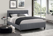 True Contemporary Platform Beds Dark Grey / Twin Jazz Fabric Platform Bed With Headboard