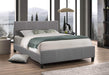 True Contemporary Platform Beds Light Grey / Twin Jazz Fabric Platform Bed With Headboard